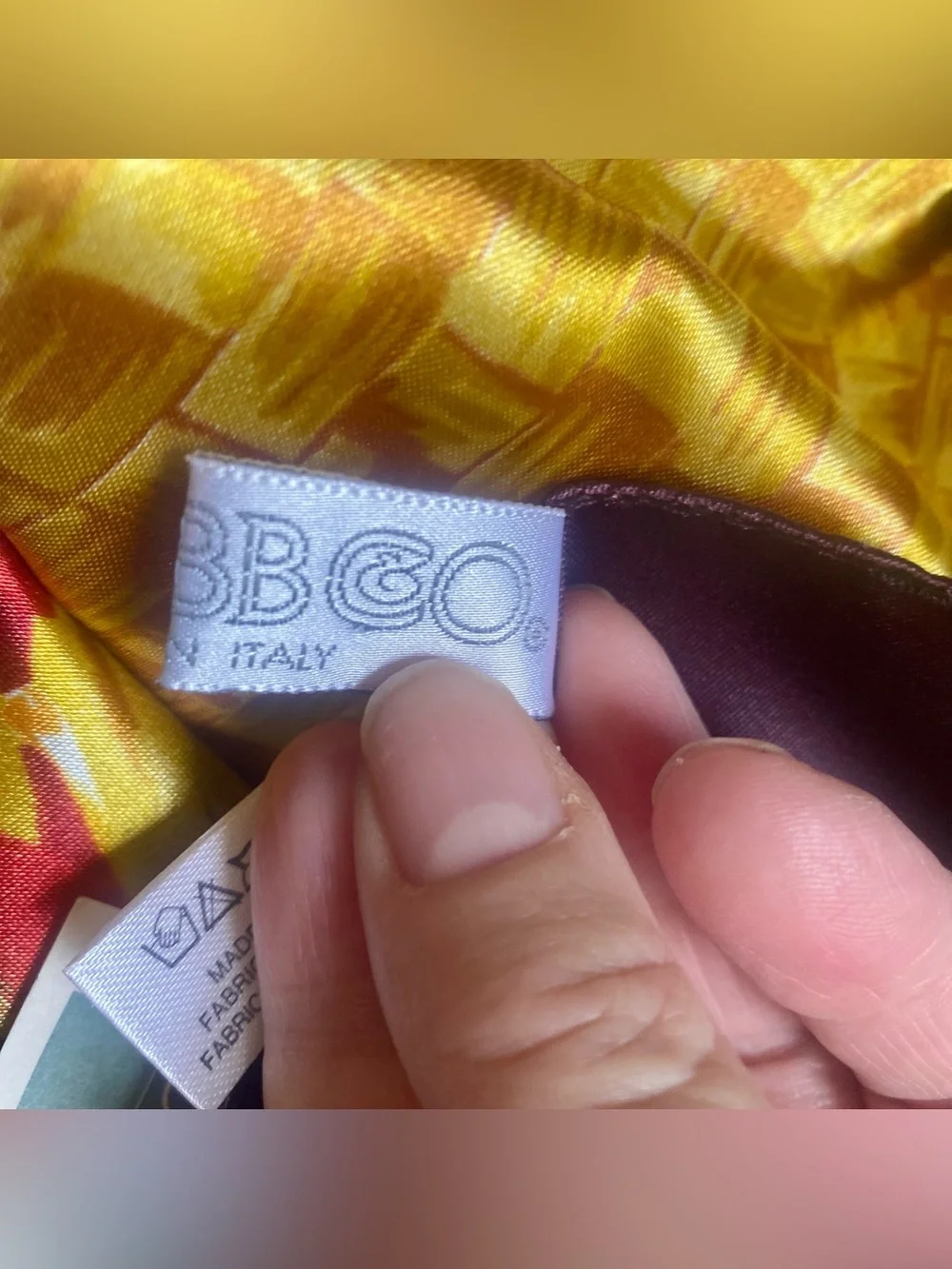 Vintage C.WEBB&CO Italy Fruit Print Scarf NOS NWT Cherry & Webb